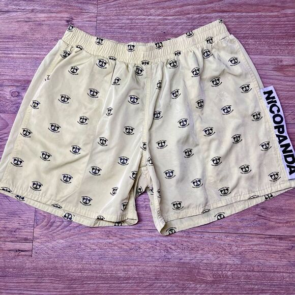 Nicopanda Mens Yellow Black Too Fast To Live Too Young To Die Casual Short Large - Picture 1 of 7